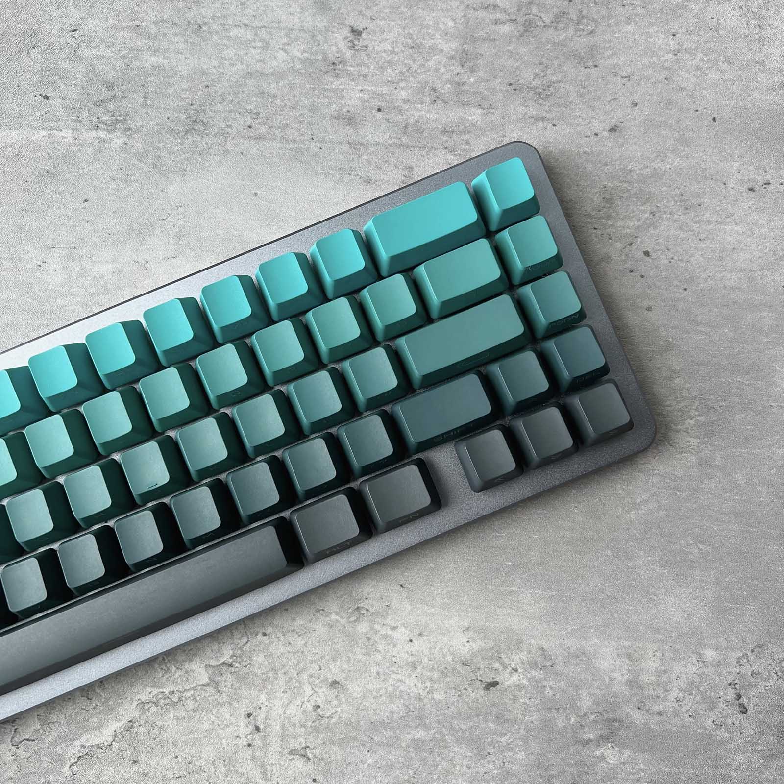 Gradient Green Side-Printed Keycap Set