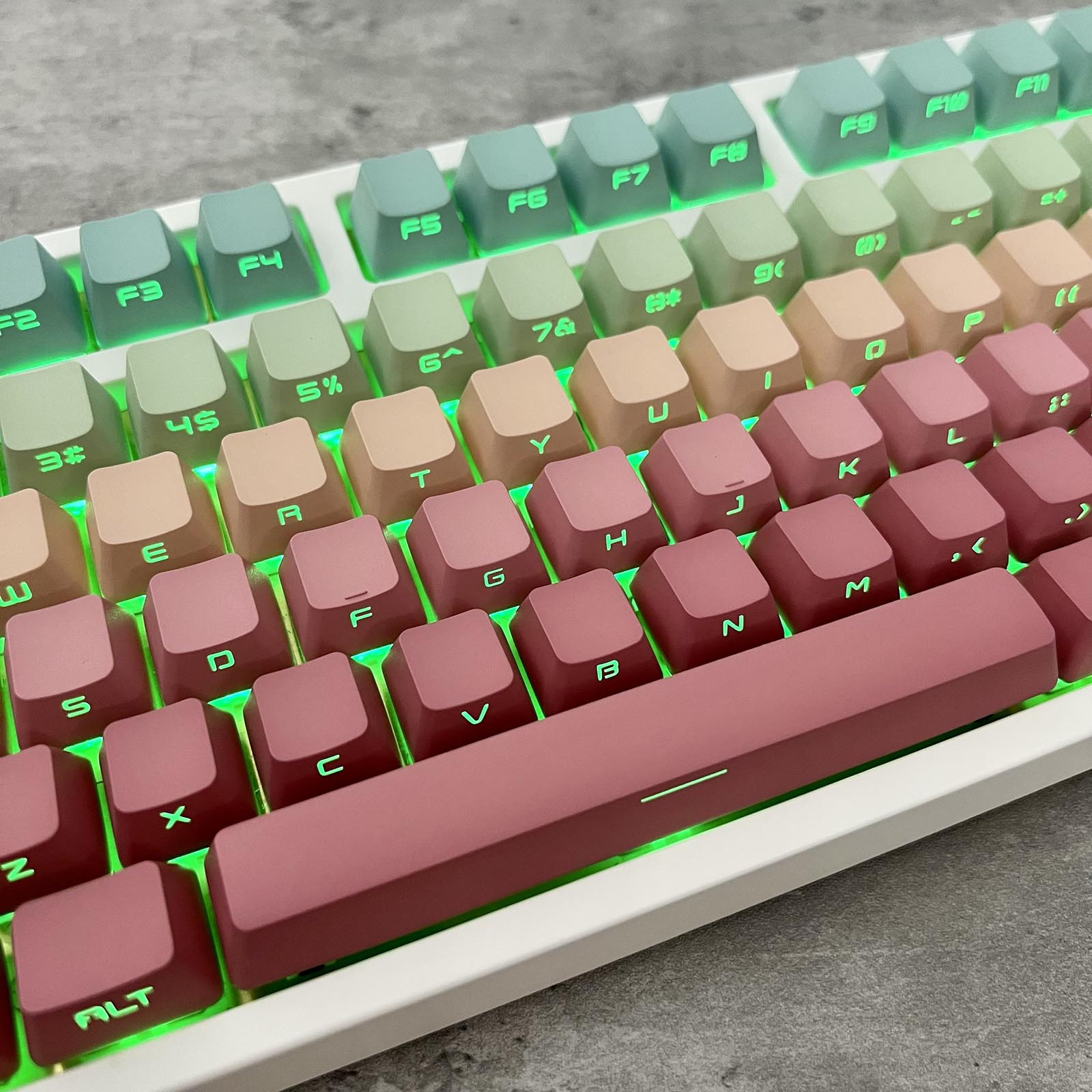 Gradient Pastel Side-Printed Keycap Set