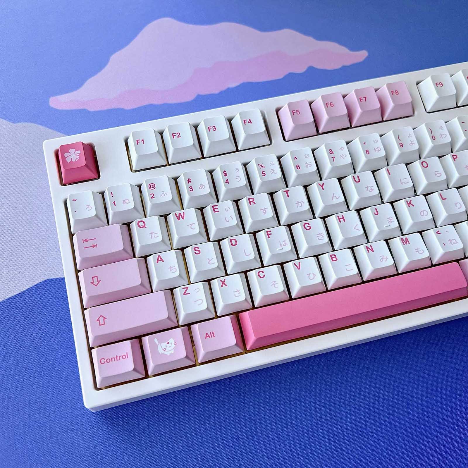 Sakura Neko Keycap Set