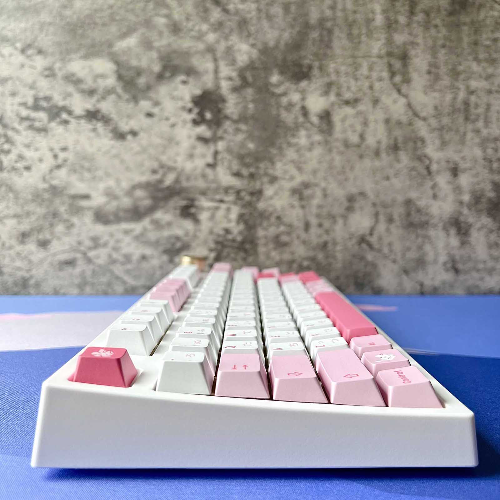 Sakura Neko Keycap Set